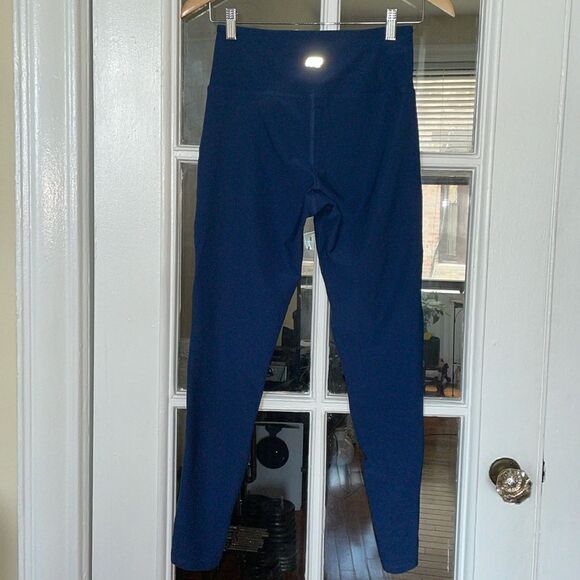 3/$15 MARIKA navy blue women’s yoga workout exercise pants mesh legging size M - Picture 4 of 11